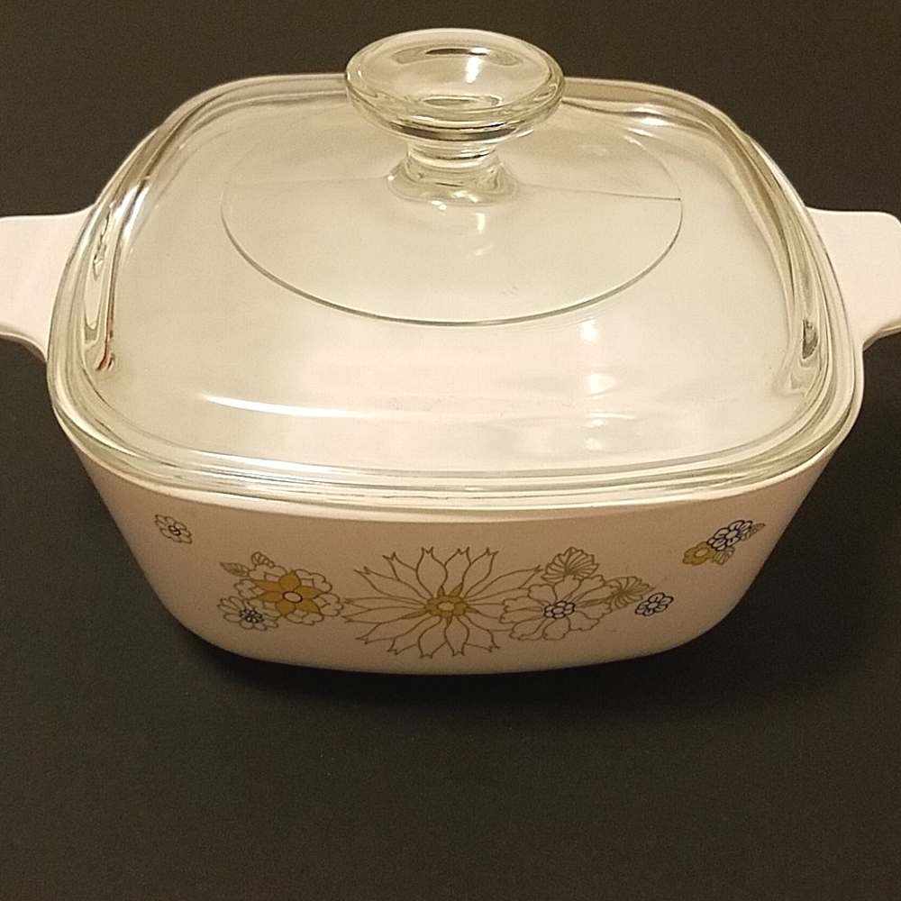 Rare Vintage Corningware Floral Bouquet